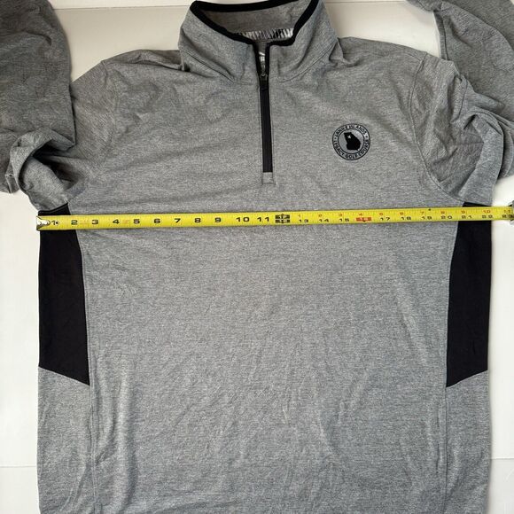 Puma Mens Medium Gray Outdoors Golf 1/4 Zip Pullover Lanier Islands - Picture 4 of 15